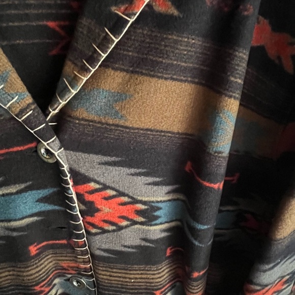 Bit & Bridle Southwest Print Button-Up Fleece Jacket – Size 1X - Picture 3 of 4